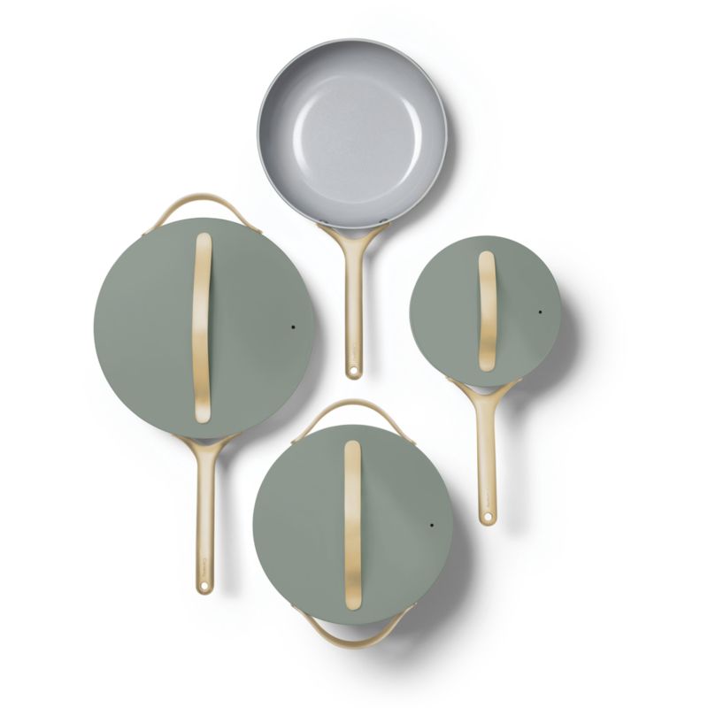 Caraway ® Coastline Ceramic Nonstick 12-Piece Cookware Set with Champagne Hardware - image 4 of 7