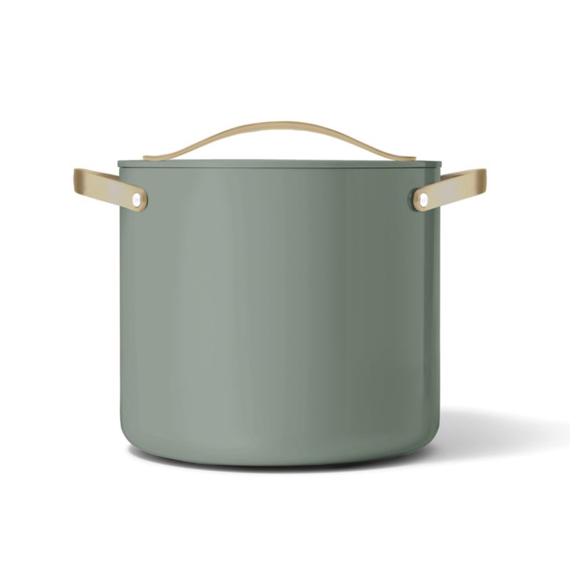 Caraway ® Coastline Ceramic Nonstick 12-Qt. Stock Pot with Champagne Hardware - image 4 of 5