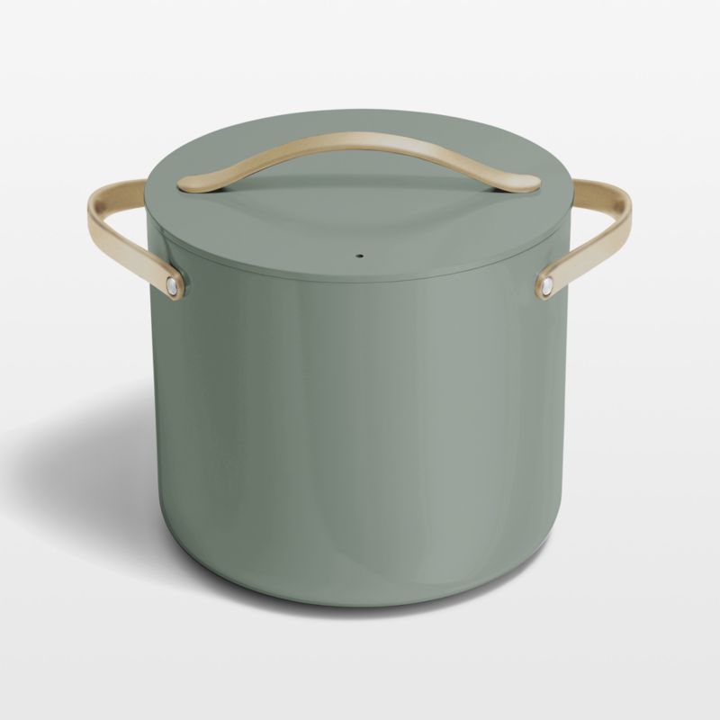 Caraway ® Coastline Ceramic Nonstick 12-Qt. Stock Pot with Champagne Hardware - image 3 of 5
