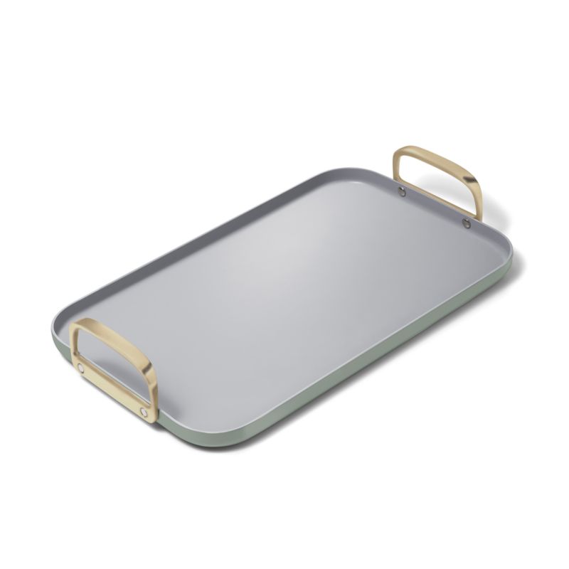 Caraway ® Coastline Ceramic Nonstick Double Burner Griddle with Champagne Hardware - image 2 of 3