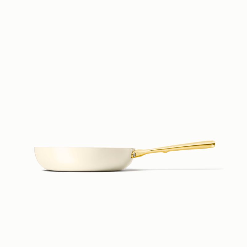 Caraway Cream Non-Stick Ceramic Fry Pan with Gold Hardware - image 6 of 5