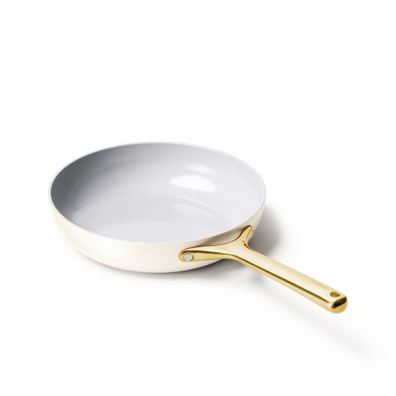 Caraway Cream Non-Stick Ceramic Fry Pan with Gold Hardware - image 5 of 5