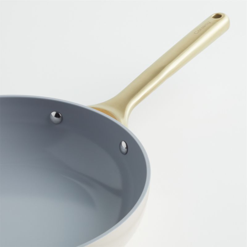 Caraway Cream Non-Stick Ceramic Fry Pan with Gold Hardware - image 2 of 5