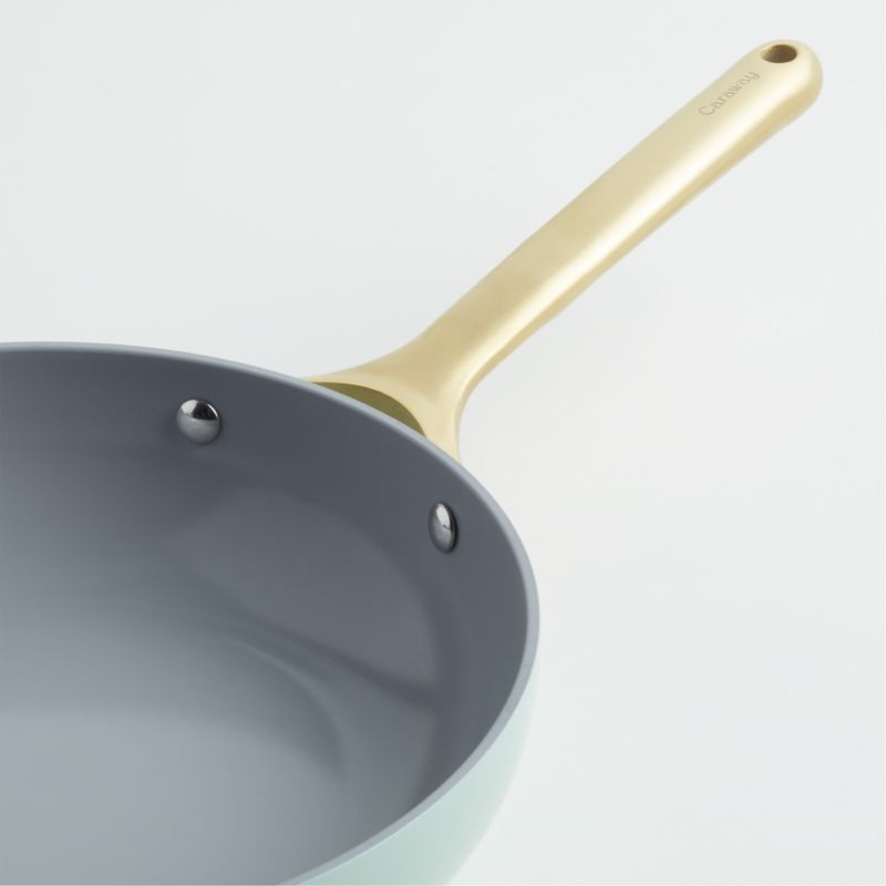 Caraway Silt Green Non-Stick Ceramic Fry Pan with Gold Hardware with Gold Hardware - image 2 of 5