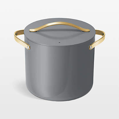 Caraway Cookware Plus Graphite and Gold Cookware 12-Qt. Stockpot with Lid