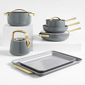 Caraway Home 7-Piece Graphite Gold Non-Stick Ceramic Cookware Set + Reviews