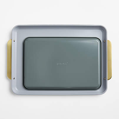 Caraway ® Graphite Ceramic Non-Stick 2-Piece Baking Sheet Duo with Gold Hardware