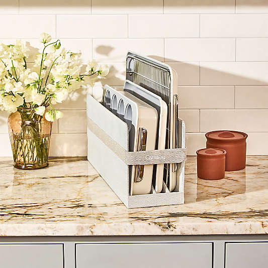 Caraway ® Cream Non-Toxic Ceramic Non-Stick 5-Piece Half Bakeware Set