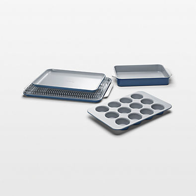 View Caraway ® Navy Non-Toxic Ceramic Non-Stick 6-Piece Half Bakeware Set details