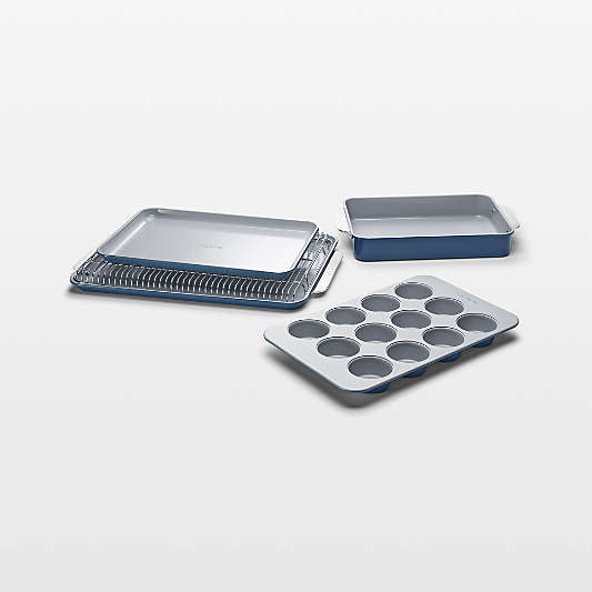 Caraway ® Navy Non-Toxic Ceramic Nonstick 6-Piece Half Bakeware Set