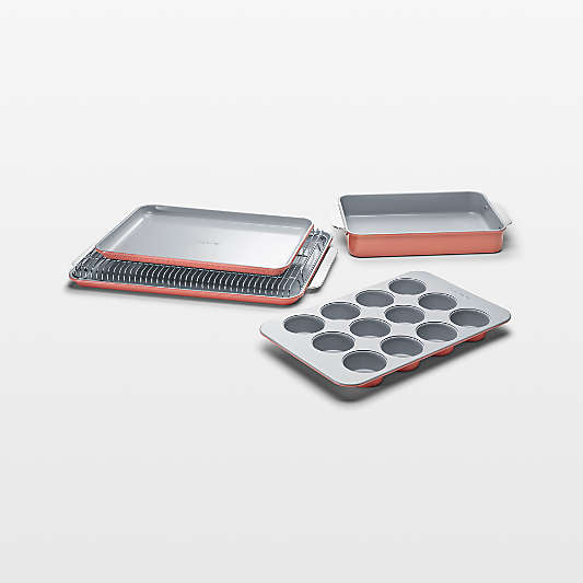 Caraway ® Perracotta Non-Toxic Ceramic Non-Stick 6-Piece Half Bakeware Set