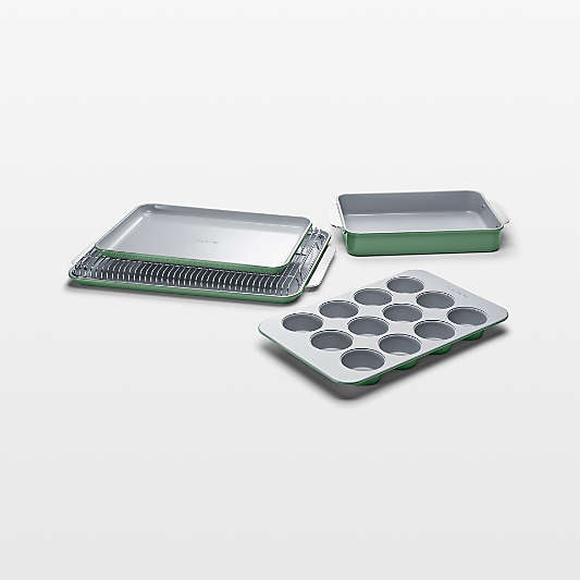 Caraway ® Sage Non-Toxic Ceramic Non-Stick 5-Piece Half Bakeware Set