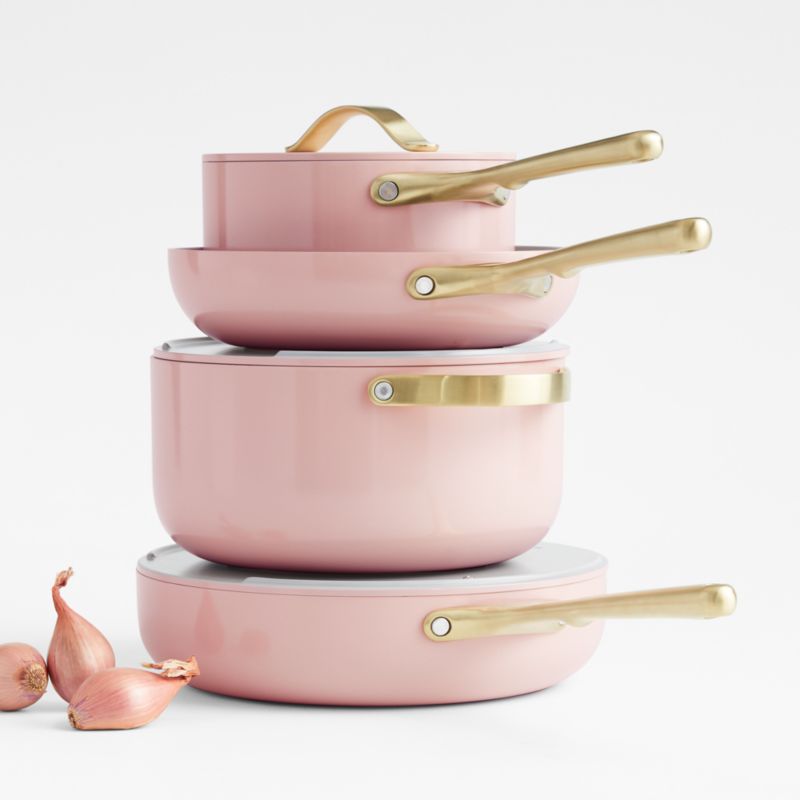 Caraway Non-Toxic and Non-Stick Cookware Set in Rose Quartz with Gold –  Premium Home Source