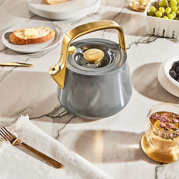 Brass kettle outlet and toaster