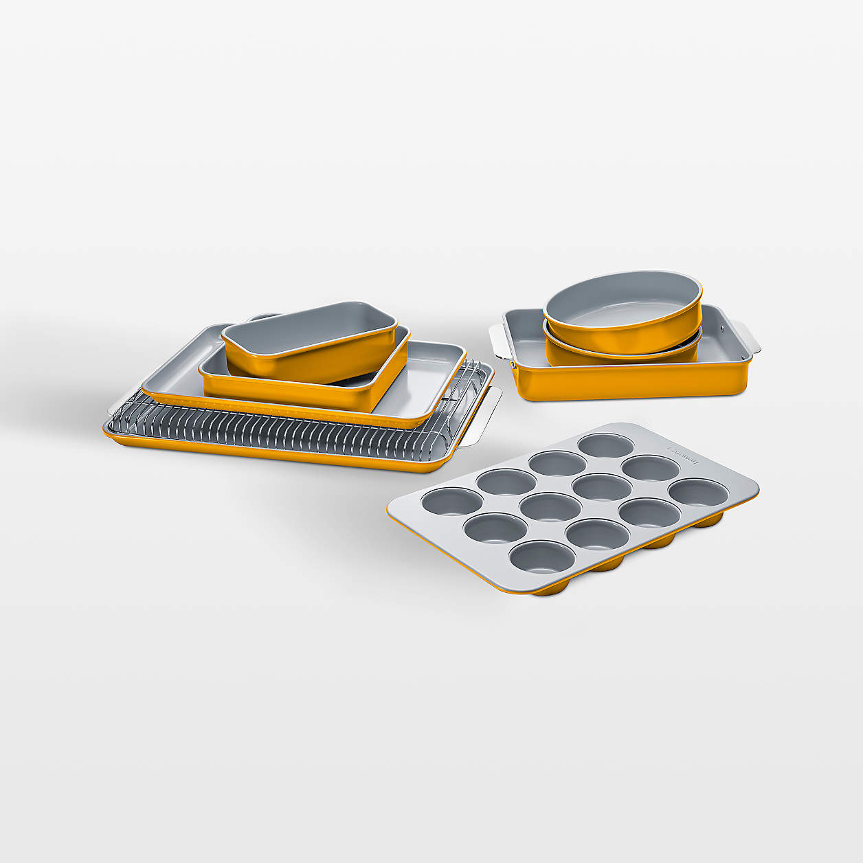 Caraway Marigold NonToxic Ceramic NonStick Mega Bakeware Set