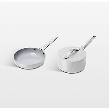 Crate & Barrel Monterey Cream 5-Piece Non-Stick Ceramic Cookware Set +  Reviews