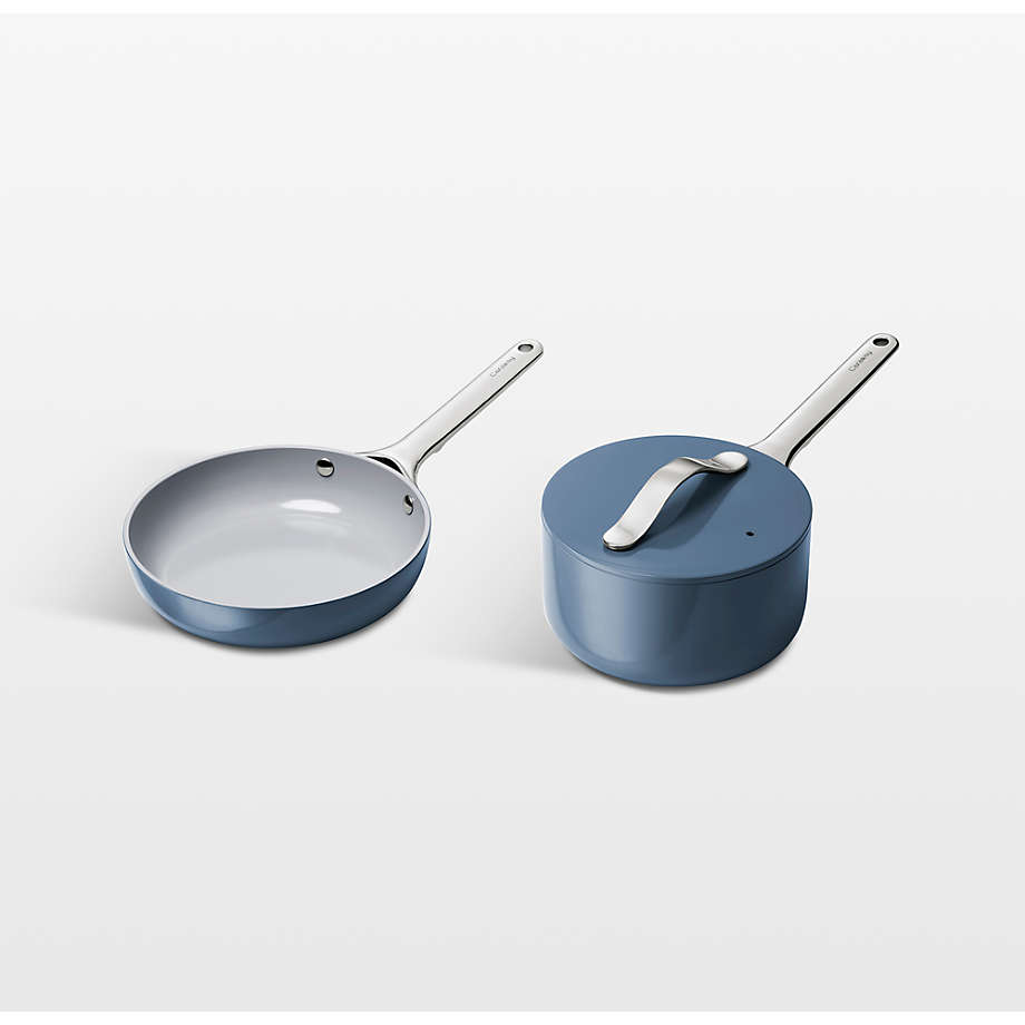 Caraway Home Grey Mini Cookware Duo + Reviews | Crate & Barrel