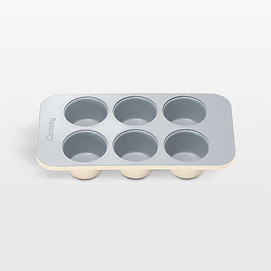 Caraway ® Cream Ceramic Non-Stick 6-Cup Muffin Pan