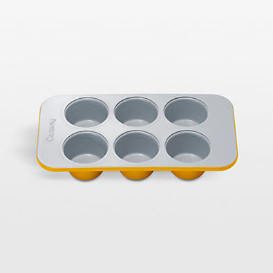 View Caraway ® 6-Cup Non-Stick Ceramic Muffin Pan in Marigold details