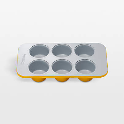 Caraway ® Marigold Ceramic Nonstick 6-Cup Muffin Pan