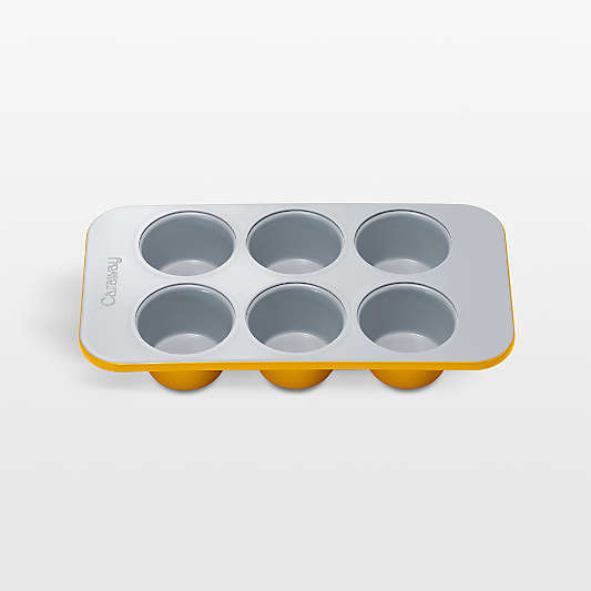 Caraway ® Marigold Ceramic Non-Stick 6-Cup Muffin Pan