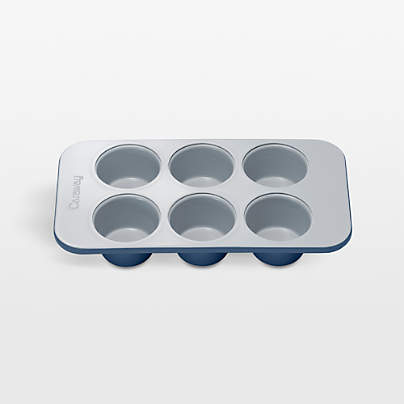 Caraway ® Navy Ceramic Non-Stick 6-Cup Muffin Pan
