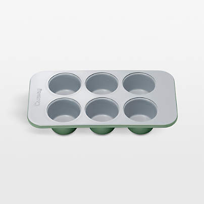 Caraway ® Sage Ceramic Nonstick 6-Cup Muffin Pan