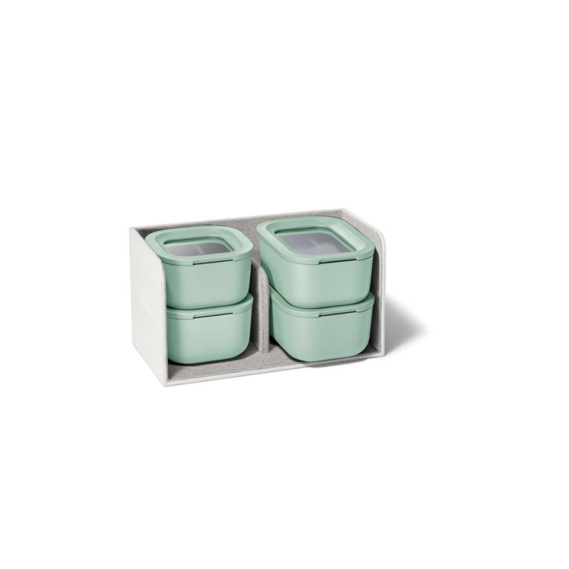 Caraway ® Mist Mini 11-Piece Ceramic-Coated Glass Food Storage Container Set with Glass-Silicone Lids - image 3 of 4