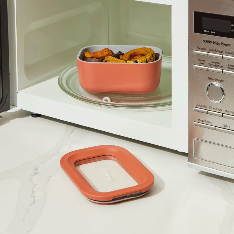 Caraway ® Perracotta Mini 11-Piece Ceramic-Coated Glass Food Storage Container Set with Glass-Silicone Lids - image 1 of 4