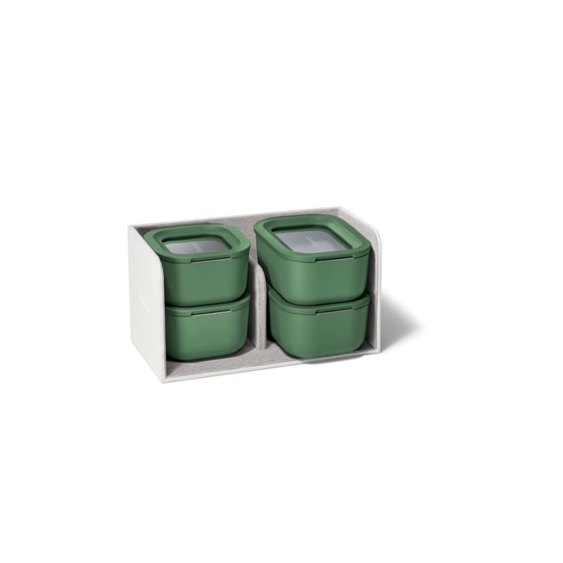 Caraway ® Sage Mini 11-Piece Ceramic-Coated Glass Food Storage Container Set with Glass-Silicone Lids - image 3 of 4