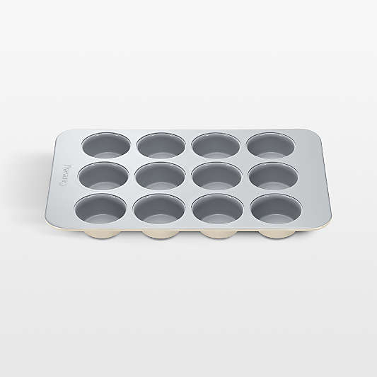 Caraway ® Cream Ceramic Non-Stick 12-Cup Muffin Pan