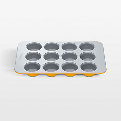 View Caraway Non-Stick Ceramic Muffin Pan in Marigold details