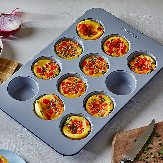 Caraway ® Cream Ceramic Non-Stick 12-Cup Muffin Pan