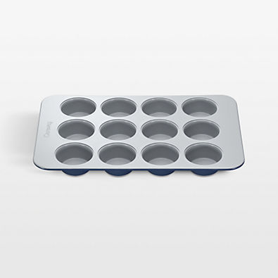 View Caraway Non-Stick Ceramic Muffin Pan in Navy details