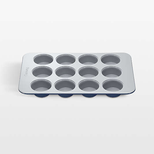 Caraway ® Navy Ceramic Non-Stick 12-Cup Muffin Pan