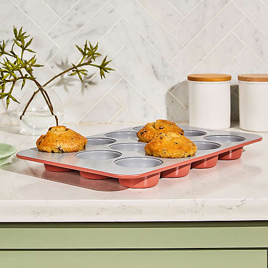 Caraway Non-Stick Ceramic Muffin Pan in Perracotta