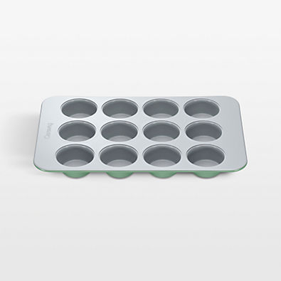 View Caraway Non-Stick Ceramic Muffin Pan in Sage details