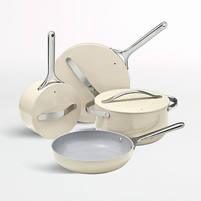 View Caraway ® Cream Ceramic Non-Stick 12-Piece Cookware Set details