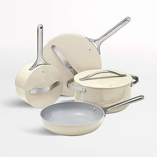 Caraway Home ® 12-Piece Cream Ceramic Non-Stick Cookware Set