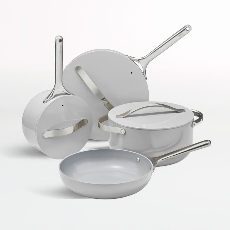 7 Piece Navy Kitchen Cookware Set - Dishwasher Safe Aluminium Pots