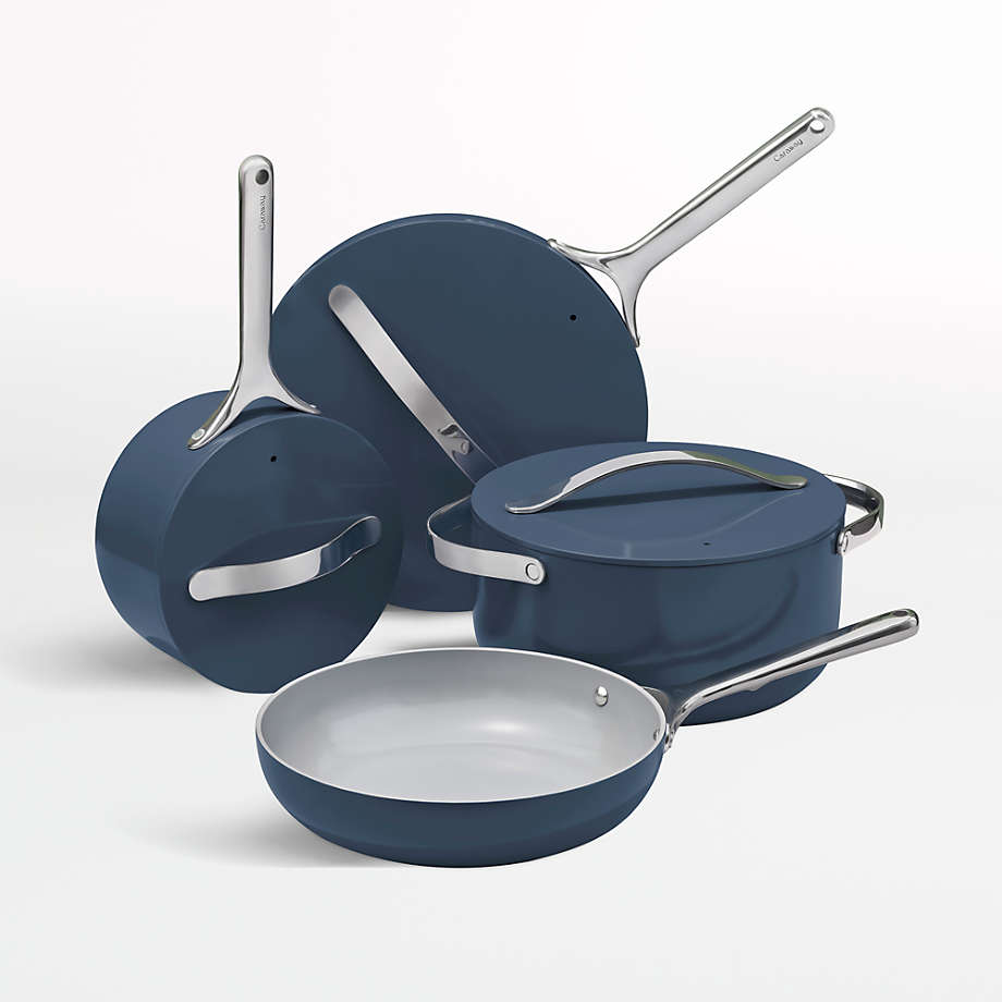 Caraway Home 7-Piece Graphite Gold Non-Stick Ceramic Cookware Set + Reviews | Crate & Barrel