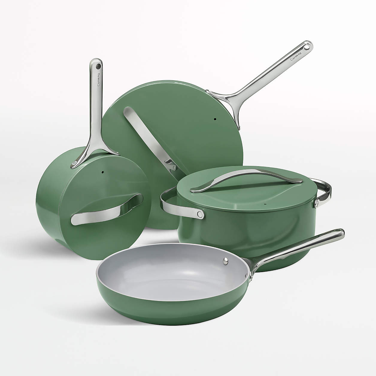 Caraway Home Sage NonStick Ceramic 7Pc. Cookware Set + Reviews
