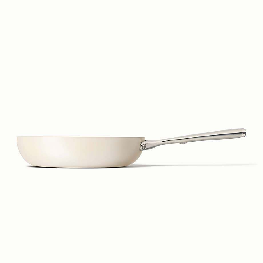 Crate&Barrel Caraway Home 7-Piece Cream Ceramic Non-Stick Cookware Set with  Gold Hardware
