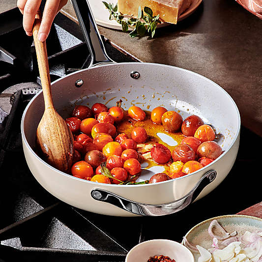 Caraway ® Cream Ceramic Non-Stick 4.5-Qt. Sauté Pan