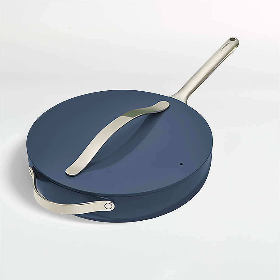 Caraway Home Navy Blue NonStick Ceramic Sauté Pan + Reviews Crate & Barrel