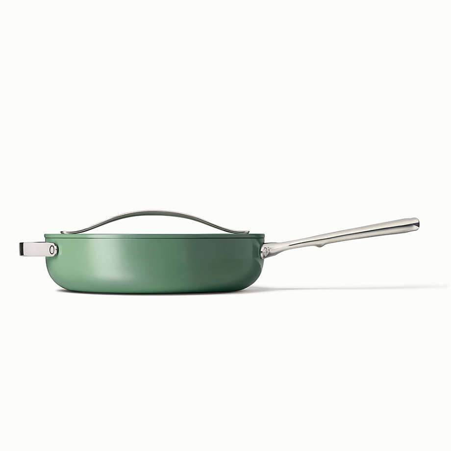Caraway Cookware Large Green Skillet With Lid Non Stick Pan EUC