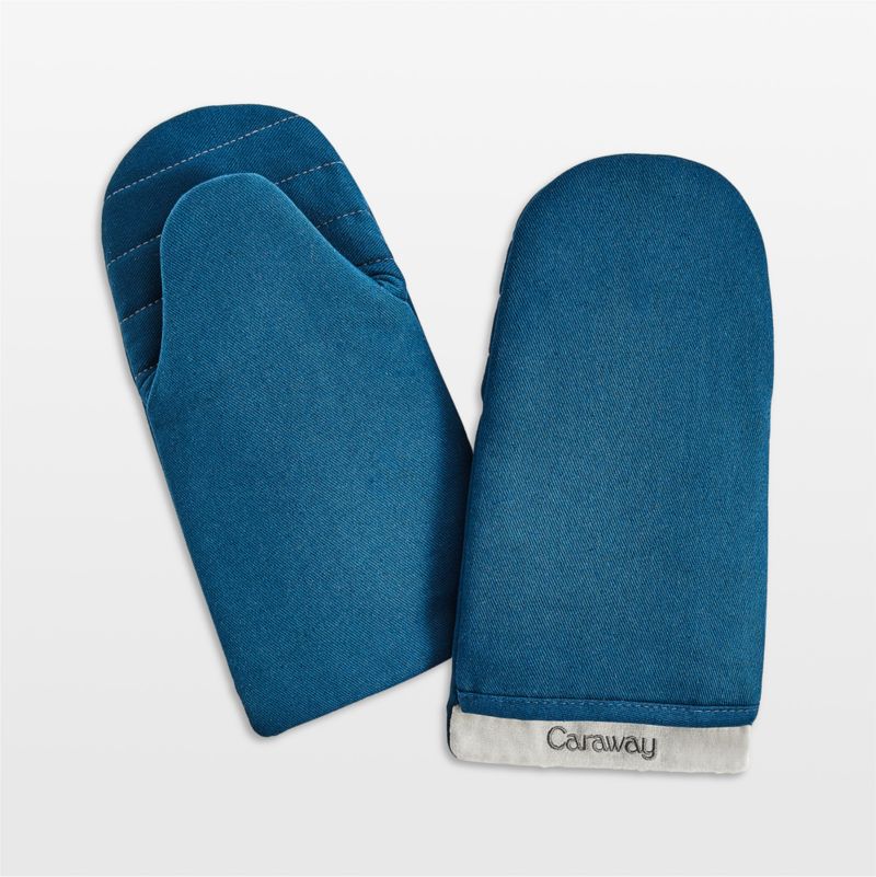 Viewing product image Caraway Organic Cotton Navy Oven Mitt, Set of 2 - image 1 of 3