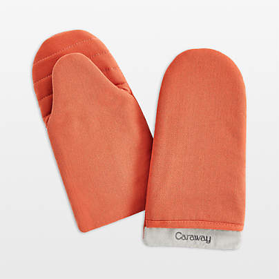 Caraway ® Organic Cotton Perracotta Oven Mitt, Set of 2