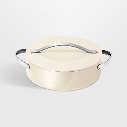Caraway ® Cookware Plus 6-Qt. Cream Ceramic Nonstick Rondeau Pan