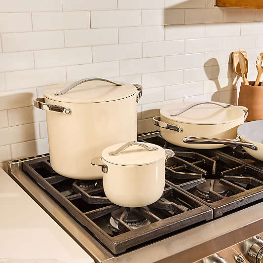 Caraway ® Cookware Plus Cream 2-Qt. Petite Ceramic Cooker with Lid